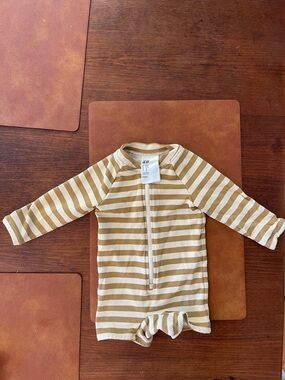 H&M Striped Zip-Up Baby swimsuit